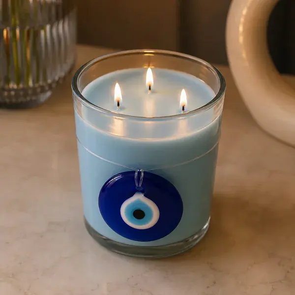 Evil eye candle