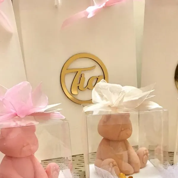 Boxed Teddy Bear Candle Favor
